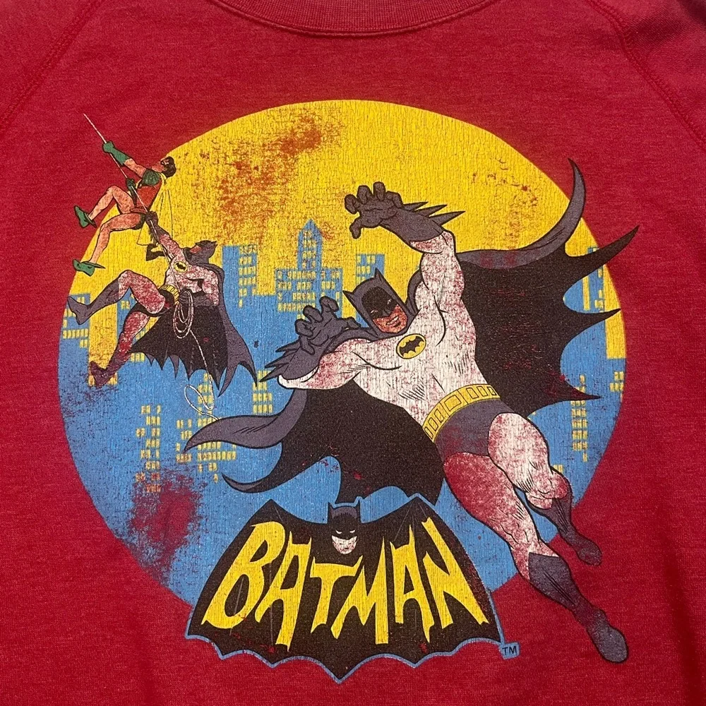 Batman‎ Robin DC Comics Retro Throwback L Pullover Sweatshirt Large Mens Fleece